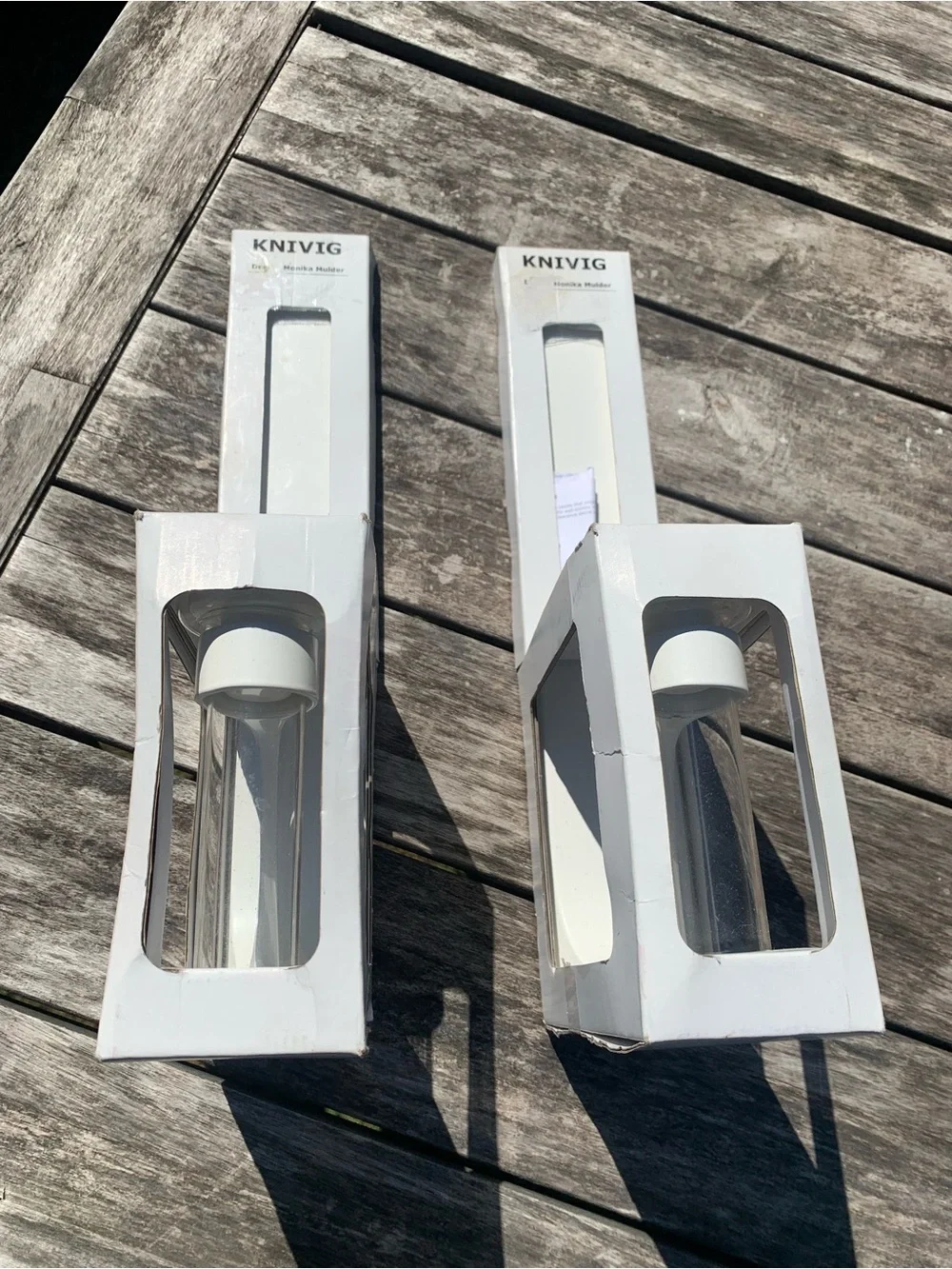 Vintage Ikea Knivig White Wall Sconces | Candle Holders Vases - 2